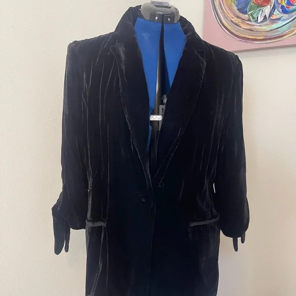 Halogen Jackets Coats Halogen Black Velvet Blazer Size Xl